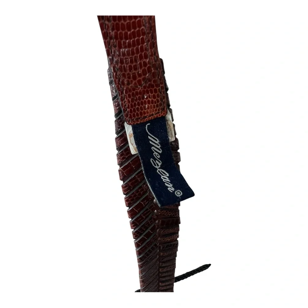Mezlan Womens Dark Brown Braided Leather Belt